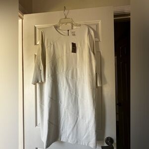Chicos off white dress sz 3(16) poly spandex new